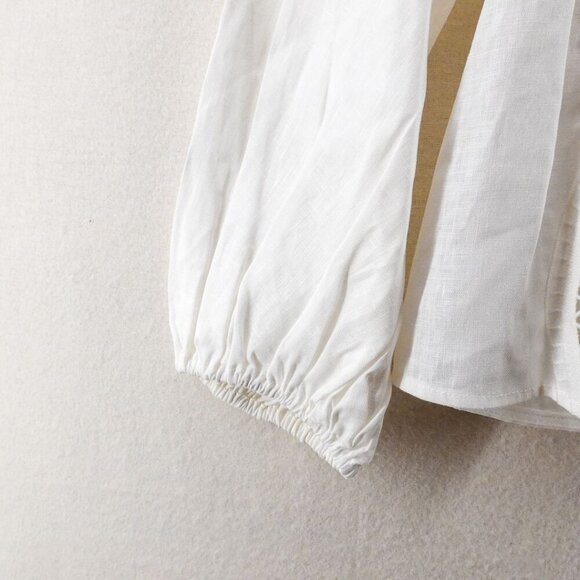 Zimmermann Halcyon Broderie Shirt White US 8 - Picture 11 of 15